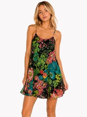 Pearle 88 chiffon floral swing dress size XS